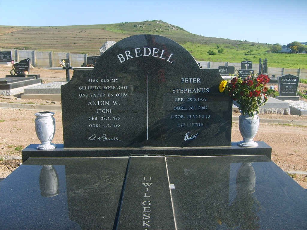 BREDELL Anton W. 1935-1995 :: BREDELL Peter Stephanus 1959-2007