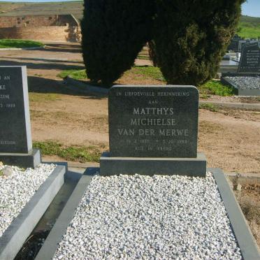 MERWE Matthys Michielse, van der 1935-1988