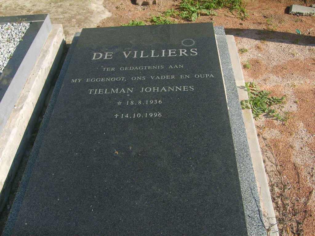 VILLIERS Tielman Johannes, de 1936-1996