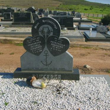 PIETERSE Gerhardus Jacobus Johannes 1942-1988 &amp; Petronella Hendrina LE ROUX 1947-