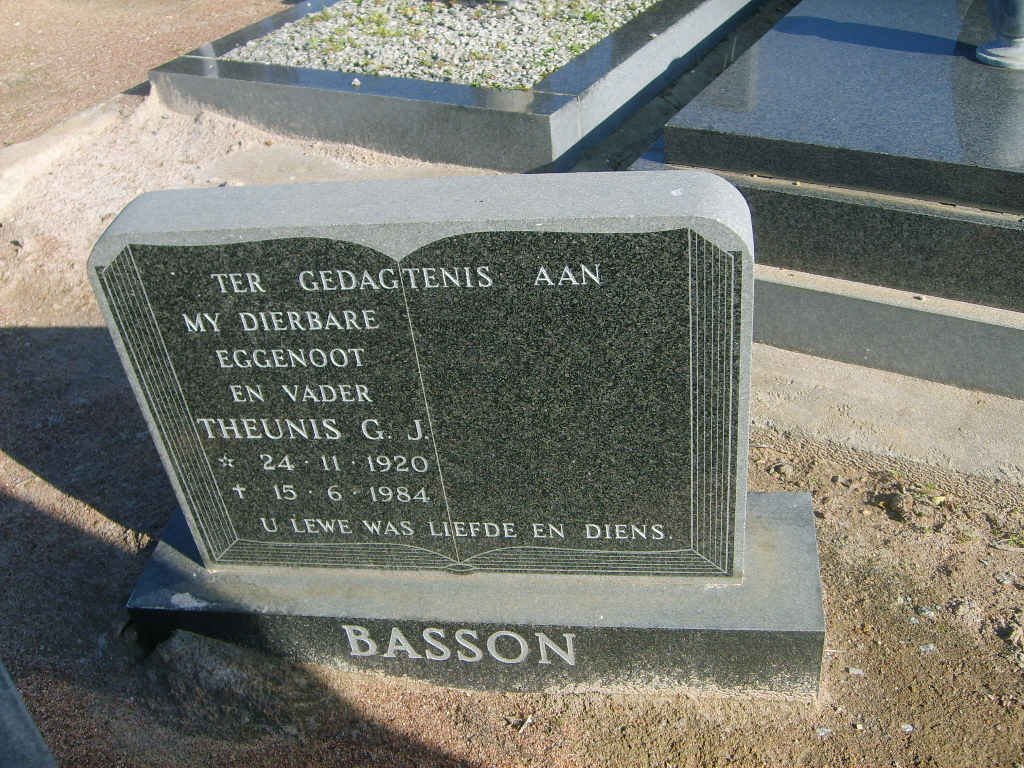 BASSON Theunis G.J. 1920-1984