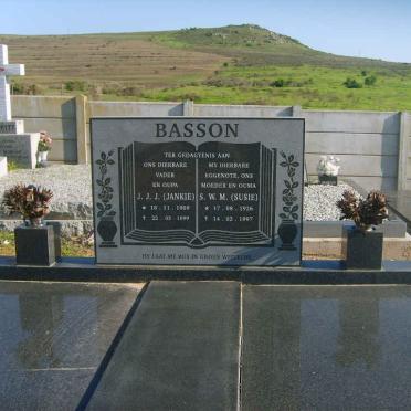 BASSON J.J.J. 1909-1999 &amp; S.W.M. 1926-1997