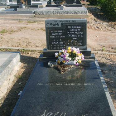 ? D.J.L. 1925-1997 &amp; Cecilia P.E. 1921-1984