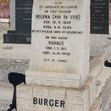 BURGER Schalk 1871-1950 &amp; Helena DE VOS 1875-1949