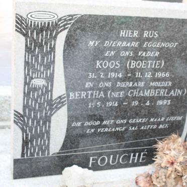 FOUCHE Koos 1914-1966 &amp; Bertha CHAMBERLAIN 1914-1993
