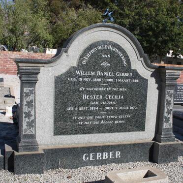GERBER Willem Daniel 1886-1939 &amp; Hester Cecilia VILJOEN 1894-1973