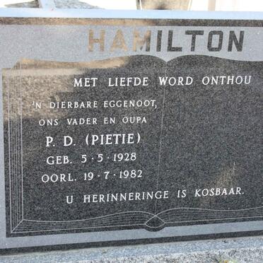 HAMILTON P.D. 1928-1982