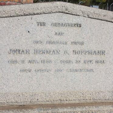 HOFFMANN Johan Herman G. 1898-1941