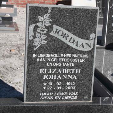 JORDAAN Elizabeth Johanna 1912-2003
