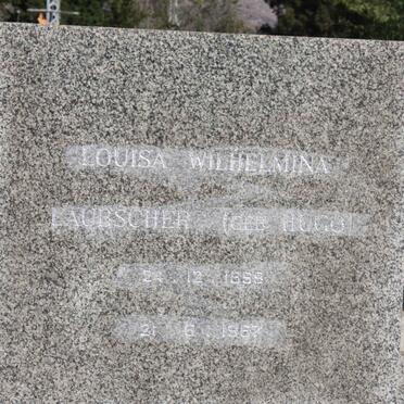 LAUBSCHER Louis Wilhelmina nee HUGO 1898-1967