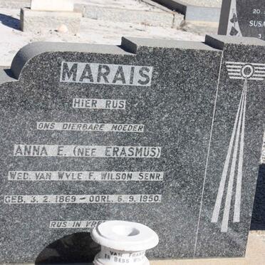 MARAIS Anne E. nee ERASMUS 1869-1950