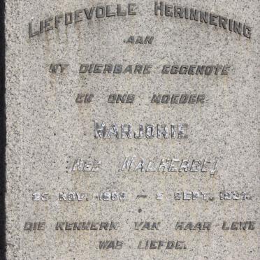 NIEKERK Marjorie, van nee MALHERBE 1898-1937