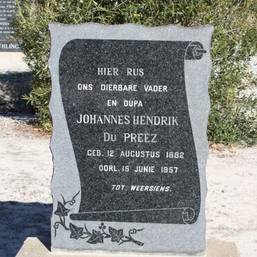 PREEZ Johannes Hendrik, du 1882-1957