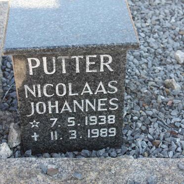 PUTTER Nicolaas Johannes 1938-1989
