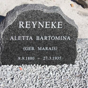REYNEKE Aletta Bartomina nee MARAIS 1880-1935