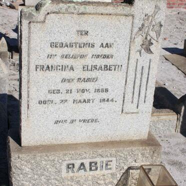 RABIE Francina Elisabeth nee RABIE 1866-1944
