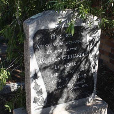 ROUX Jacobus Gerhardus, le 1891-1960