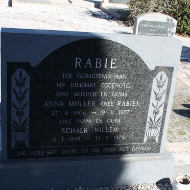 RABIE Schalk Willem 1898-1979 &amp; Anna Moller RABIE 1906-1977
