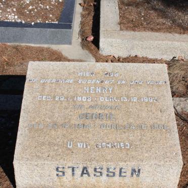 STASSEN Henry 1908-1982 &amp; Gerrie 1914-1966