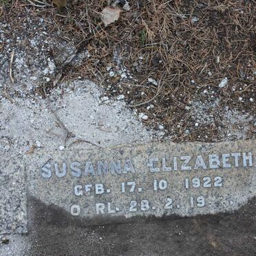 ? Susanna Elizabeth 1922-19??