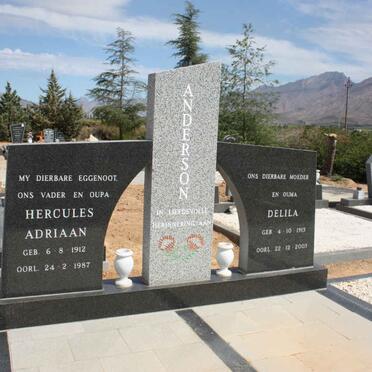 ANDERSON Hercules Adriaan 1912-1987 &amp; Delila 1913-2003
