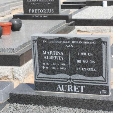 AURET Martina Alberta 1921-2003