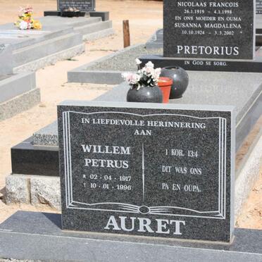 AURET Willem Petrus 1917-1996