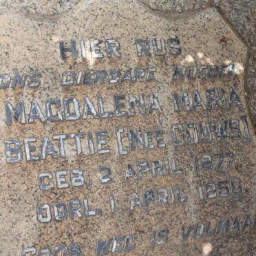 BEATTIE Magdalena Maria nee GOUWS 1877-1956