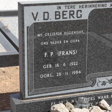 BERG F.P., v.d. 1922-1984