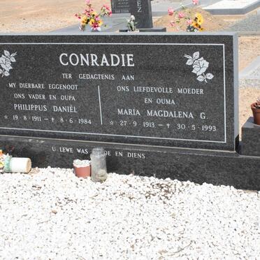 CONRADIE Philippus Daniel 1911-1984 &amp; Maria Magdalena G. 1913-1993