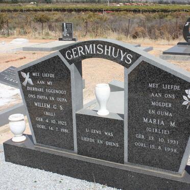 GERMISHUYS Willem G.S. 1925-1981 &amp; Maria M. 1931-1998