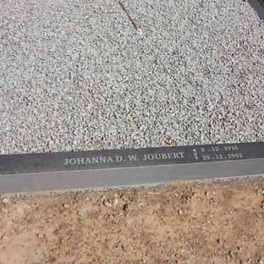 JOUBERT Willem Adolph 1950-1997 &amp; Johanna D.W. 1916-1992 