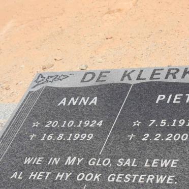 KLERK Piet, de 1917-2000 &amp; Anna 1924-1999