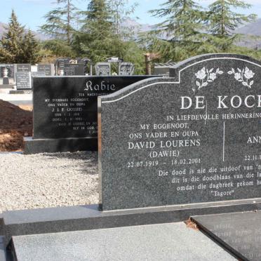 KOCK David Lourens, de 1919-2001 &amp; Anna Erlanka 1922-