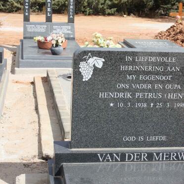 MERWE Hendrik Petrus, van der 1938-1998