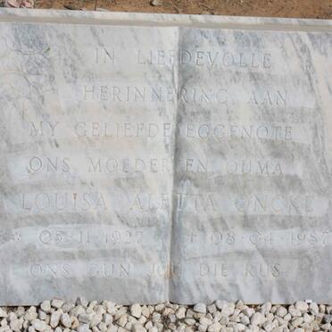 ONCKE Louisa Aletta 1927-1987