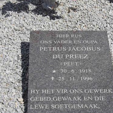 PREEZ Petrus Jacobus, du 1918-1996