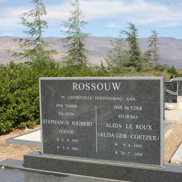 ROSSOUW Stephanus Joubert 1907-1997 &amp; Alida le Roux COETZER 1910-1994