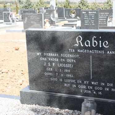 RABIE J.S.F. 1916-1982