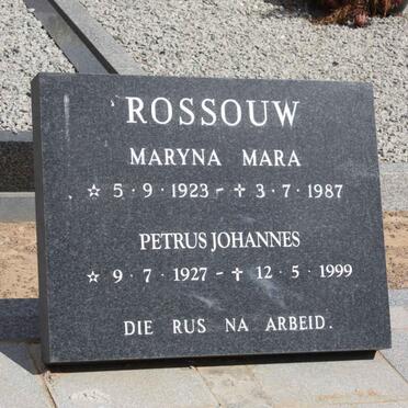 ROSSOUW Petrus Johannes 1927-1999 &amp; Maryna Mara 1923-1987