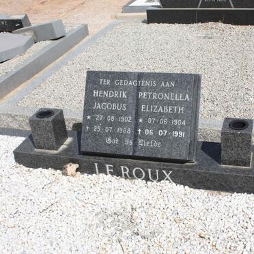 ROUX Hendrik Jacobus, le 1902-1988 &amp; Petronella Elizabeth 1904-1991