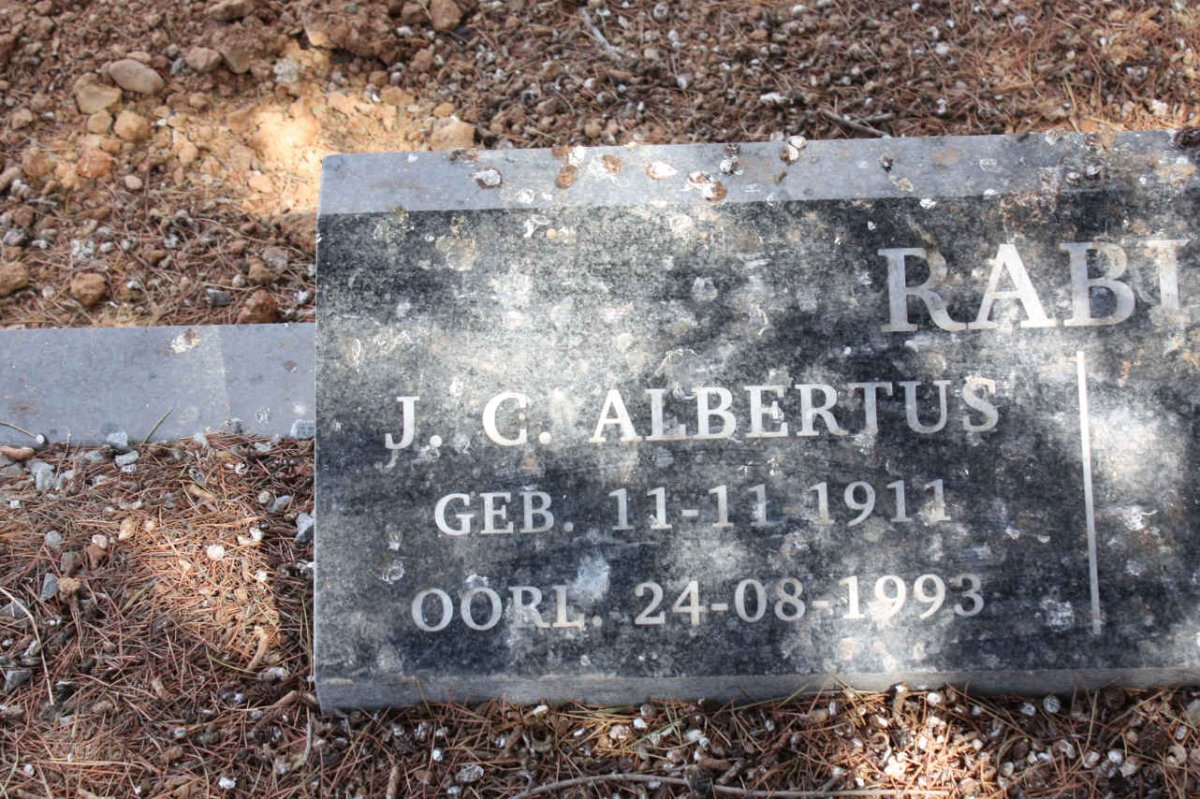 RABIE J.C. Albertus 1911-1993 