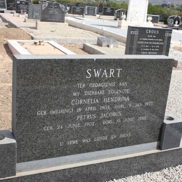 SWART Petrus Jacobus 1902-1982 &amp; Cornelia Hendrina MEIRING 1902-1977