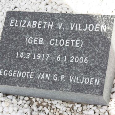 VILJOEN Gabriel Petrus 1914-2001 &amp; Muriel Beatrice DUDGEON 1914-1975 :: VILJOEN Elizabeth V. nee CLOETE 1917-2006 