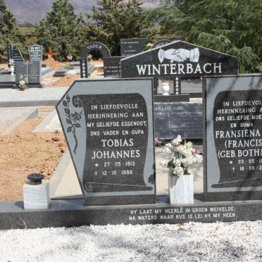WINTERBACH Tobias Johannes 1913-1986 &amp; Fransiena M. BOTHMA 1917-2001