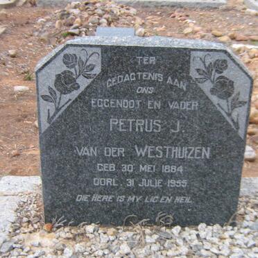 WESTHUIZEN Petrus J., van der 1884-1955