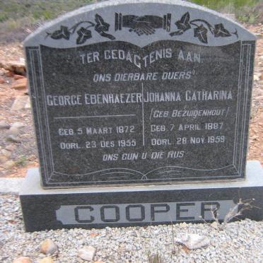 COOPER George Ebenhaezer 1872-1955 &amp; Johanna Catharina BEZUIDENHOUT 1887-1959