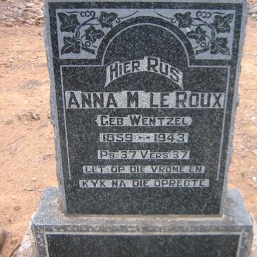 ROUX Anna M., le nee WENTZEL 1859-1943