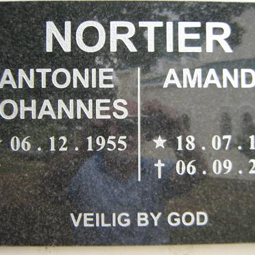 NORTIER Antonie Johannes 1955- &amp; Amanda 1956-2016