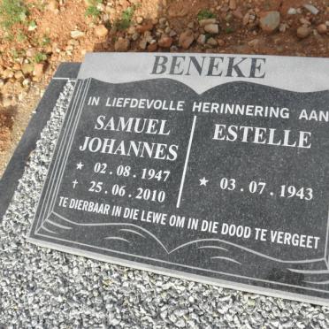 BENEKE Samuel Johannes 1947-2010 &amp; Estelle 1943-